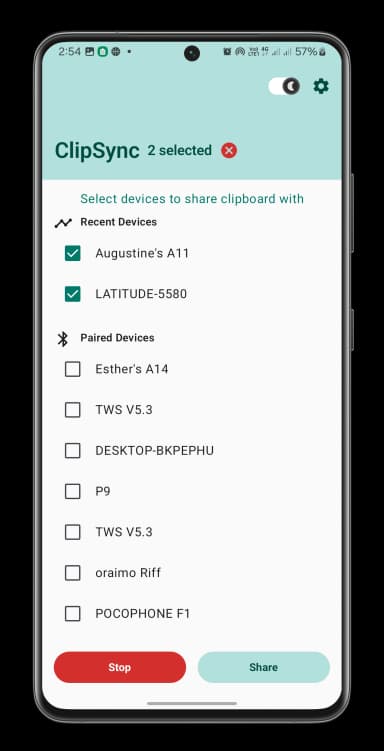 ClipSync Android light mode