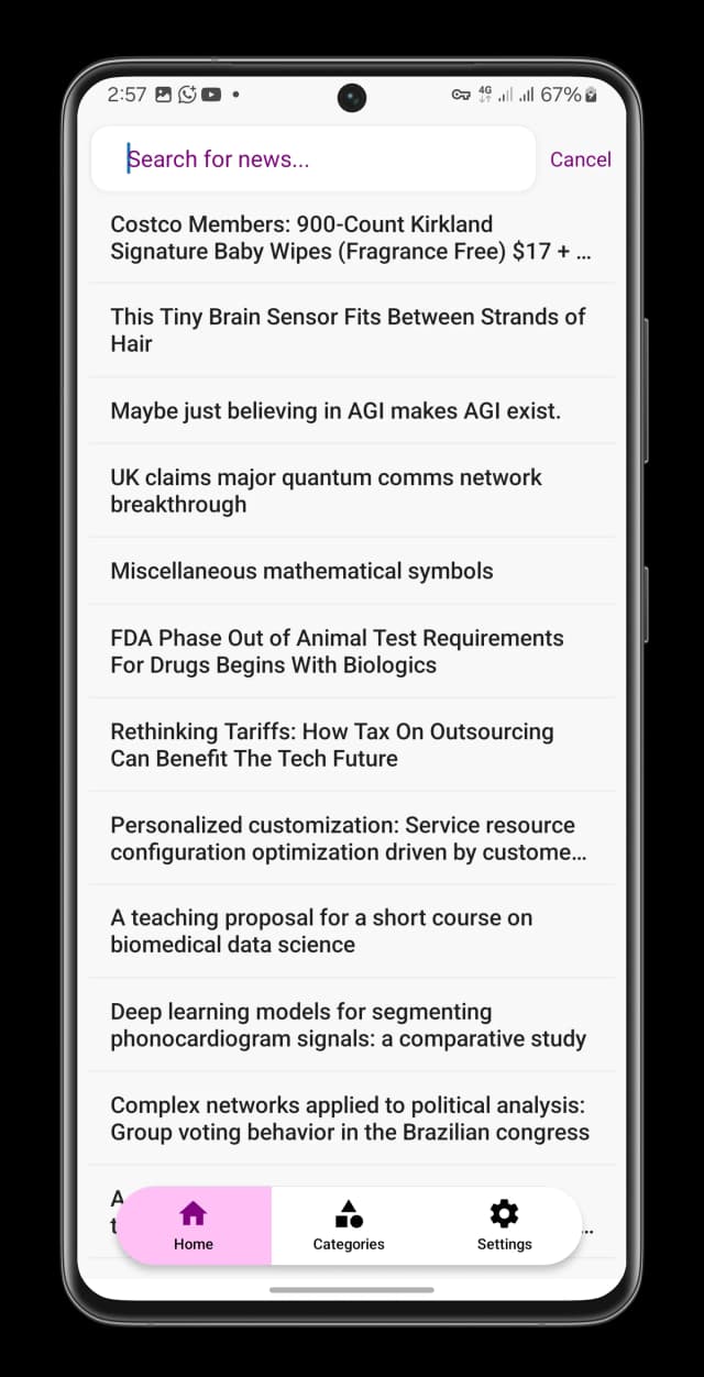 Search functionality
